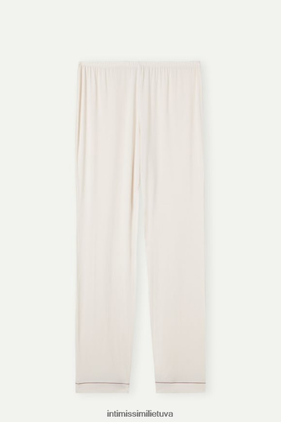 moterys vanilės dramblio kaulo ilgos mikromodalinės kelnės Intimissimi drabužiai 248BPB1616