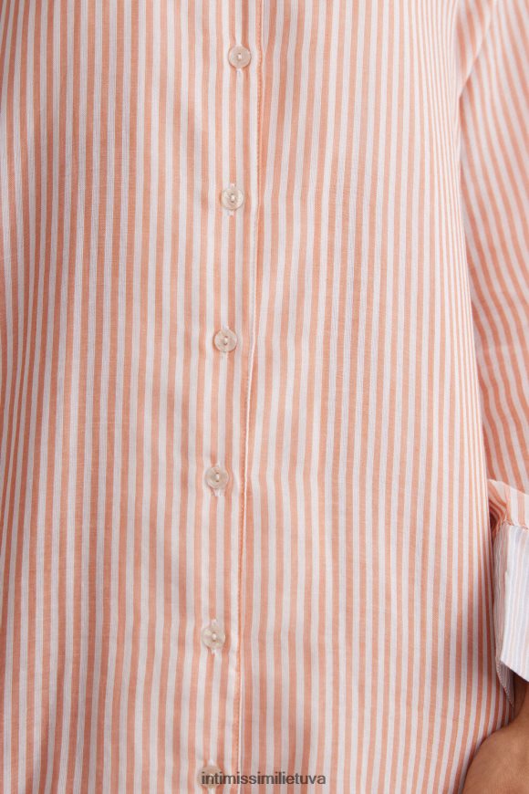 moterys rūdžių juostelės nesibaigiantis vasarinis naktinis marškinys su sagomis Intimissimi drabužiai 248BPB1493