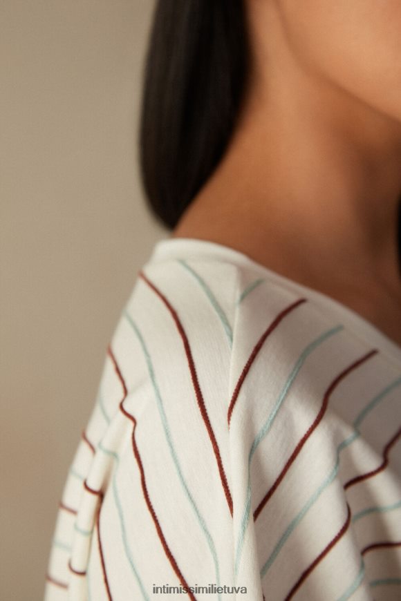 moterys Rygos prieskonių sodas prieskonių sodas trumpomis rankovėmis medvilninis viršus Intimissimi drabužiai 248BPB1627