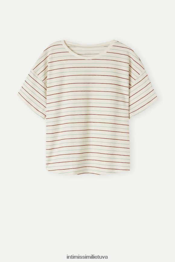 moterys Rygos prieskonių sodas prieskonių sodas trumpomis rankovėmis medvilninis viršus Intimissimi drabužiai 248BPB1627