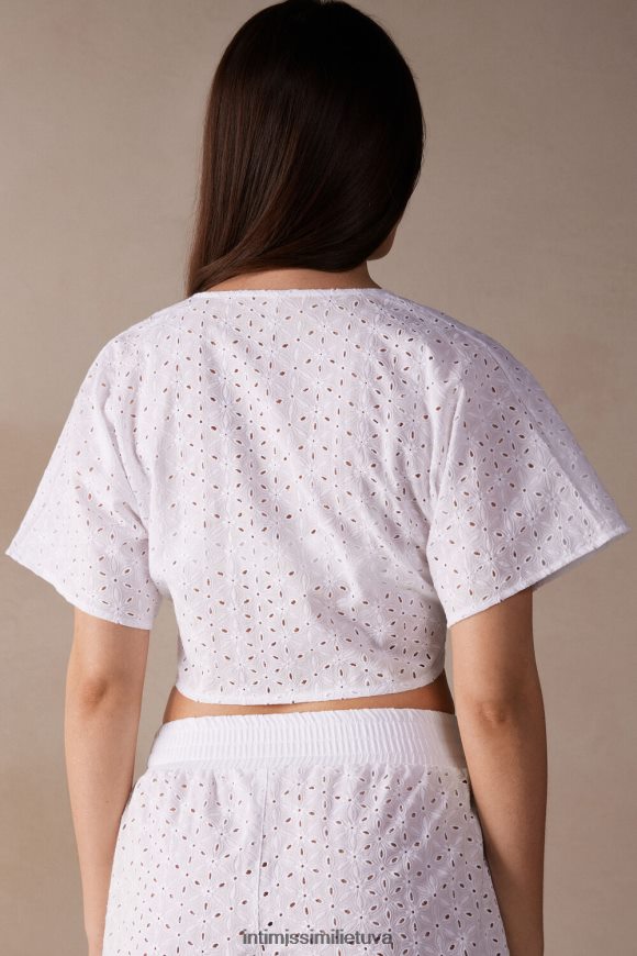 moterys baltas Hello sunshine wrap-over sangallo spalvos Intimissimi drabužiai 248BPB1529