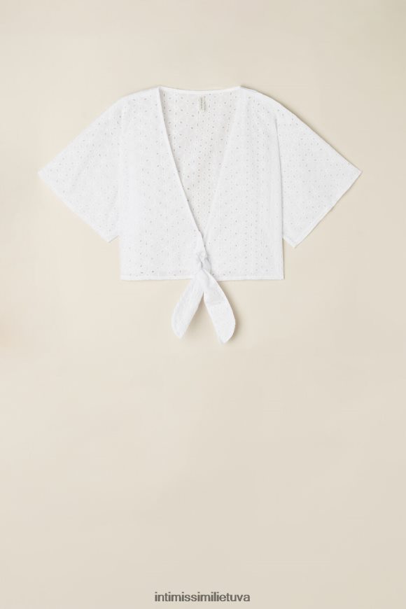 moterys baltas Hello sunshine wrap-over sangallo spalvos Intimissimi drabužiai 248BPB1529