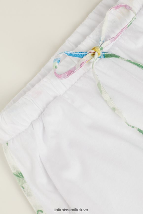 moterys baltas vasariniai sodo itin gaivūs supima medvilniniai šortai Intimissimi drabužiai 248BPB1633