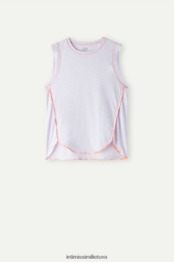 moterys bianco vilkdalgių ir abrikosų itin gaivus supima medvilninės liemenės viršus Intimissimi drabužiai 248BPB1516