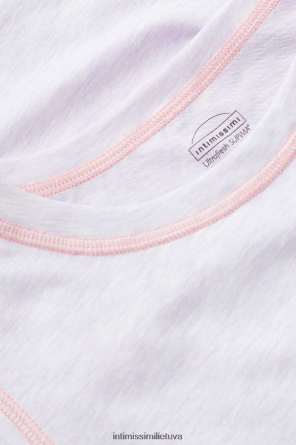 moterys bianco vilkdalgių ir abrikosų itin gaivus supima medvilninės liemenės viršus Intimissimi drabužiai 248BPB1516