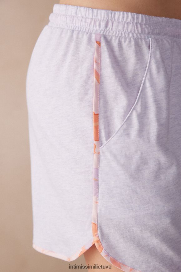 moterys bianco vilkdalgių ir abrikosų itin švieži supima medvilniniai šortai Intimissimi drabužiai 248BPB1518