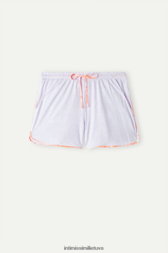 moterys bianco vilkdalgių ir abrikosų itin švieži supima medvilniniai šortai Intimissimi drabužiai 248BPB1518