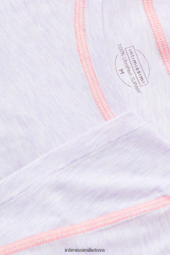 moterys bianco vilkdalgių ir abrikosų trumpomis rankovėmis itin gaivus medvilninis viršus supima Intimissimi drabužiai 248BPB1517
