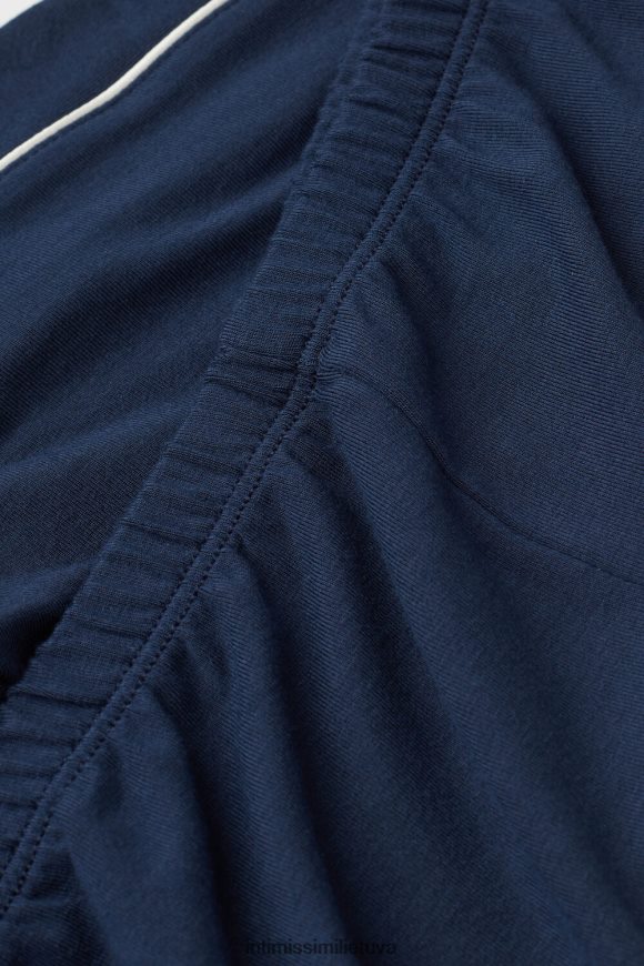 moterys intensyvi mėlyna modaliniai šortai su kontrastinga apdaila Intimissimi drabužiai 248BPB1535