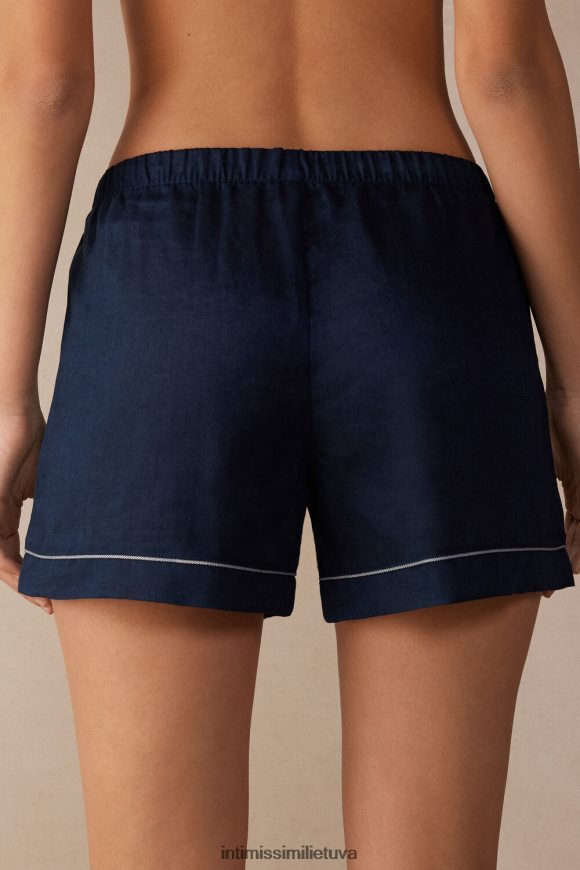 moterys jūreivis mėlynas jachtos naktiniai lininiai šortai Intimissimi drabužiai 248BPB1533