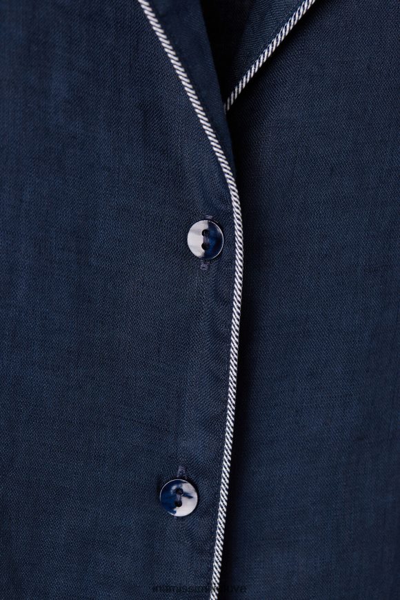 moterys jūreivis mėlynas jachtos naktiniai marškiniai trumpomis rankovėmis Intimissimi drabužiai 248BPB1531