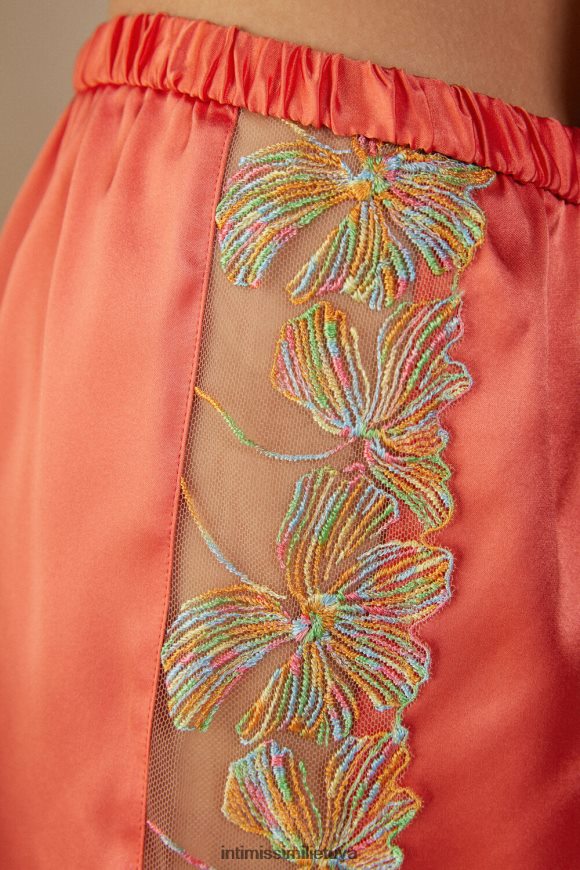 moterys koralų raudonumo saldainių spalvų šilkiniai šortai Intimissimi drabužiai 248BPB1519