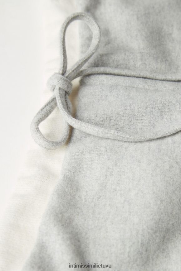 moterys pilkas melanžas/grietinėlė šilti apkabinami šortai Intimissimi drabužiai 248BPB1602