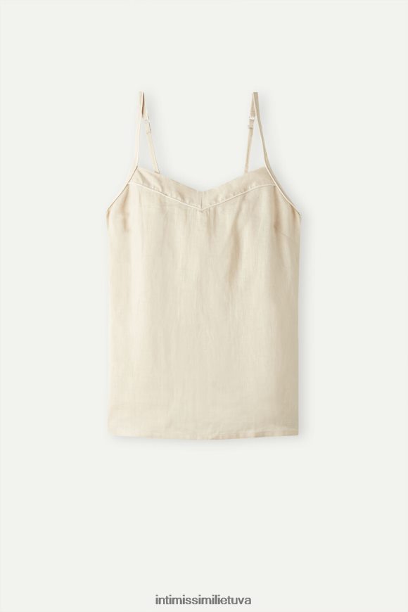 moterys smėlio spalvos virvė jachtos naktinės lino viršus Intimissimi drabužiai 248BPB1284