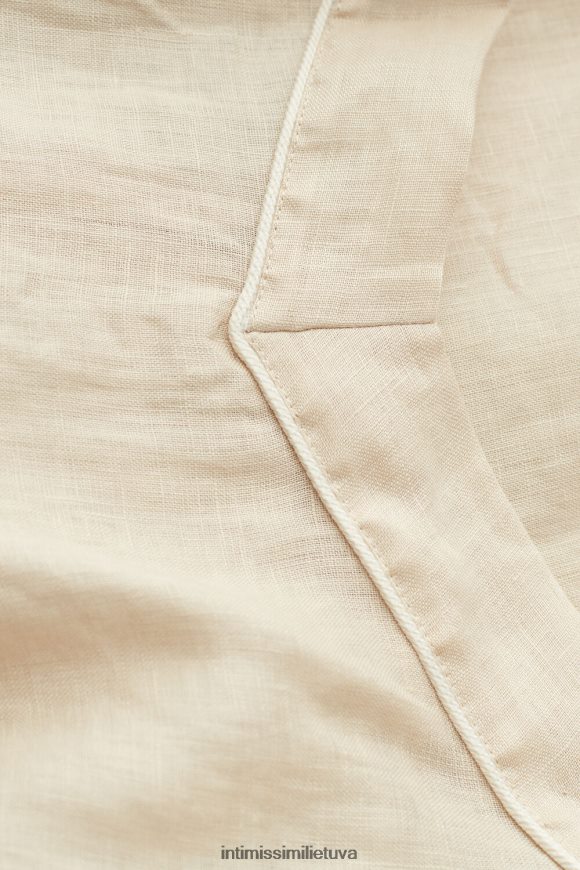 moterys smėlio spalvos virvė jachtos naktinės lino viršus Intimissimi drabužiai 248BPB1284