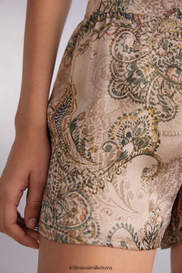 moterys šv.auksinė deivė aukso deivės viskozės satino šortai Intimissimi drabužiai 248BPB1491