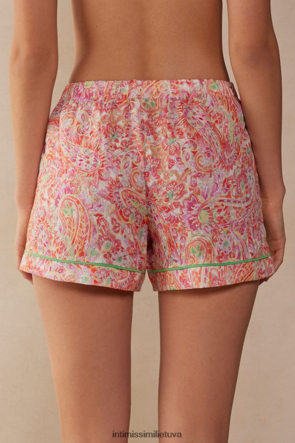 moterys vasaros kašmyro raštas vasaros kelionių lininiai šortai Intimissimi drabužiai 248BPB1514
