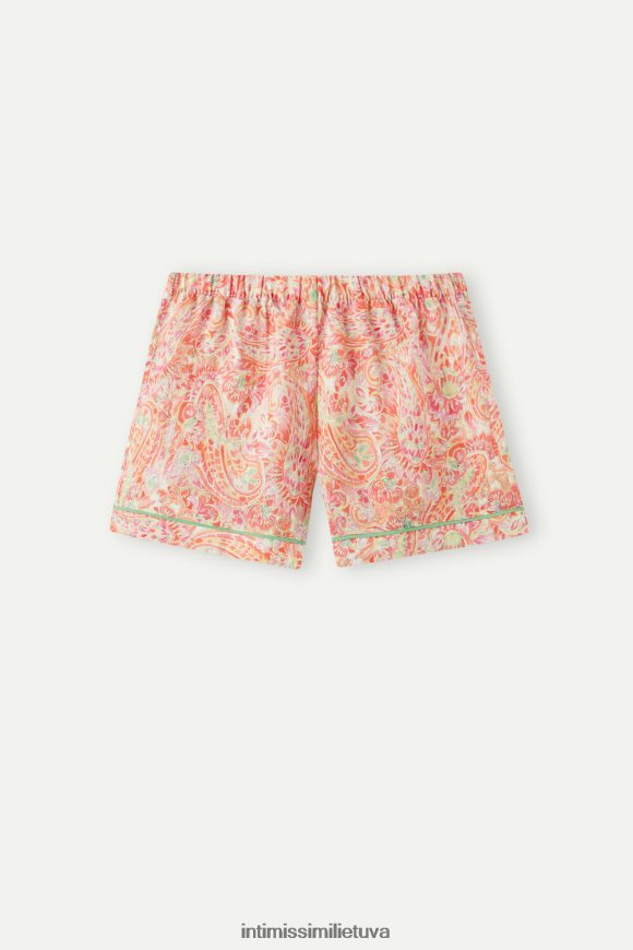 moterys vasaros kašmyro raštas vasaros kelionių lininiai šortai Intimissimi drabužiai 248BPB1514