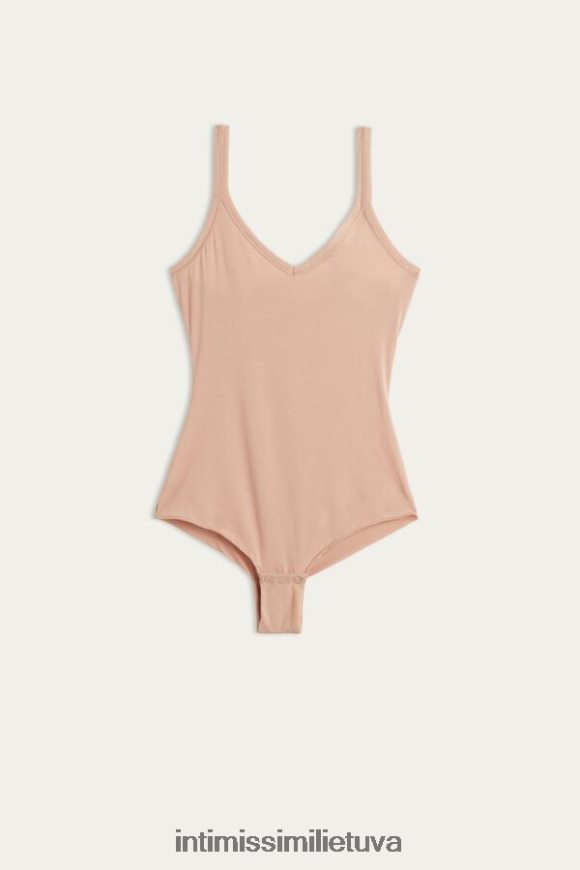 moterys švelnus smėlio spalvos itin lengvas supimos medvilninės liemenės bodis Intimissimi drabužiai 248BPB1403