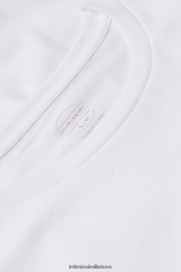 moterys baltas oversize medvilninis supima ilgomis rankovėmis Intimissimi drabužiai 248BPB1323