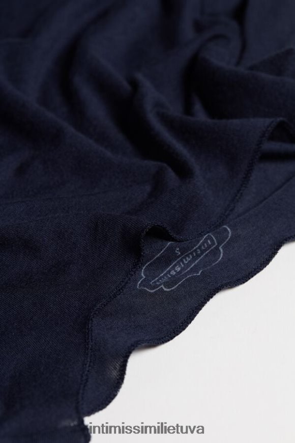 moterys intensyvi mėlyna valties kaklo modalinio kašmyro itin lengvas megztinis Intimissimi drabužiai 248BPB1438