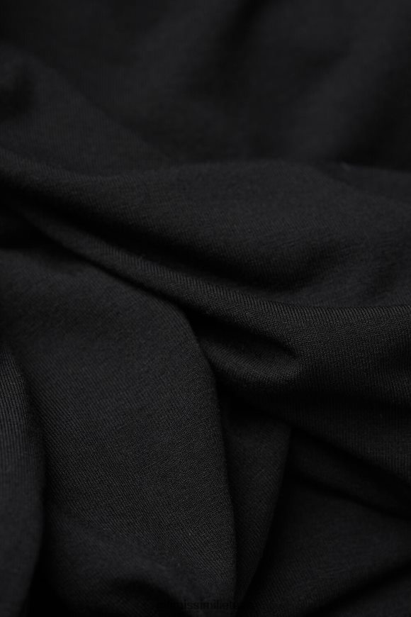 moterys juodas mikromodalinis viršus ilgomis rankovėmis Intimissimi drabužiai 248BPB1359