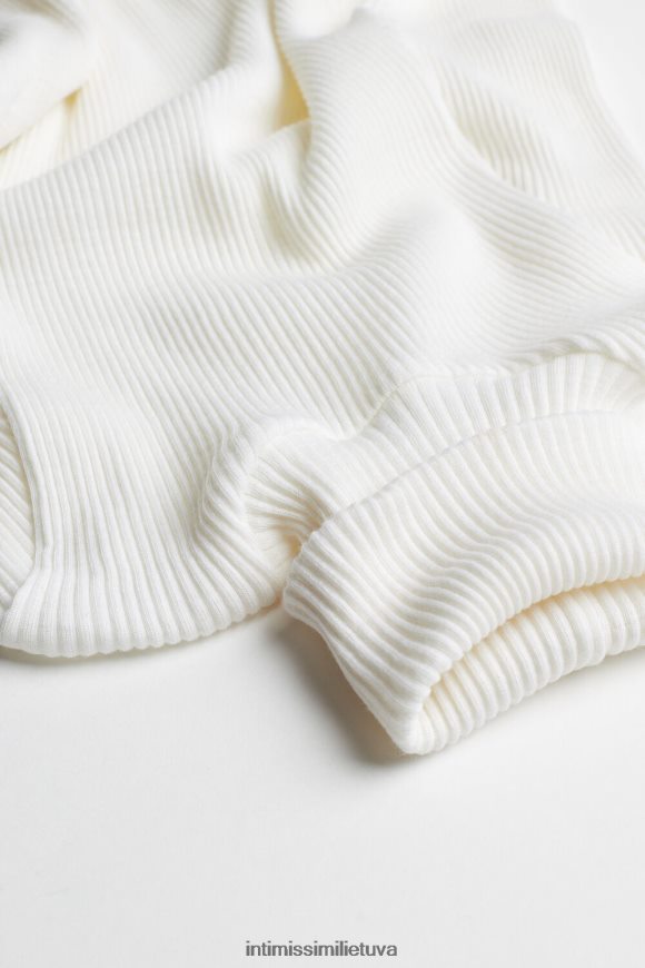 moterys milteliai balti ilgomis rankovėmis, aukštu kaklu, vamzdinis vilnos ir šilko viršus Intimissimi drabužiai 248BPB1446