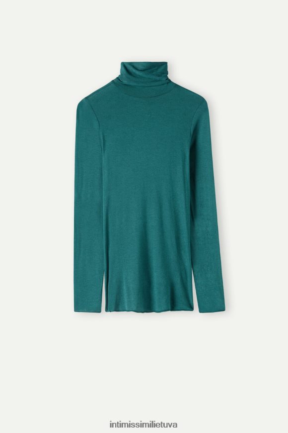 moterys visžalis Modalinio kašmyro itin lengvas viršutinis aukštu kaklu Intimissimi drabužiai 248BPB1350