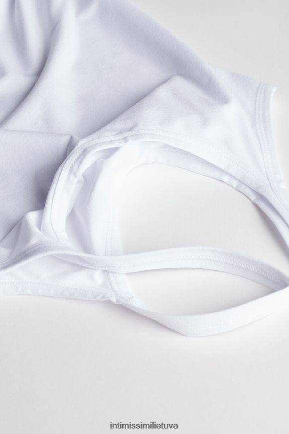 moterys baltas Natūralios medvilnės viršutinė juostelė Intimissimi drabužiai 248BPB1489