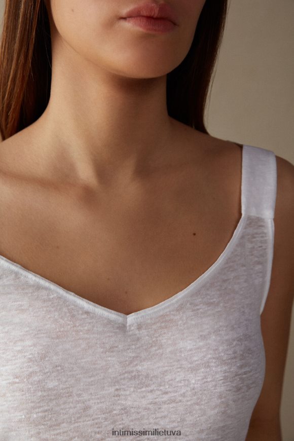moterys baltas lininis kamzolis Intimissimi drabužiai 248BPB1311