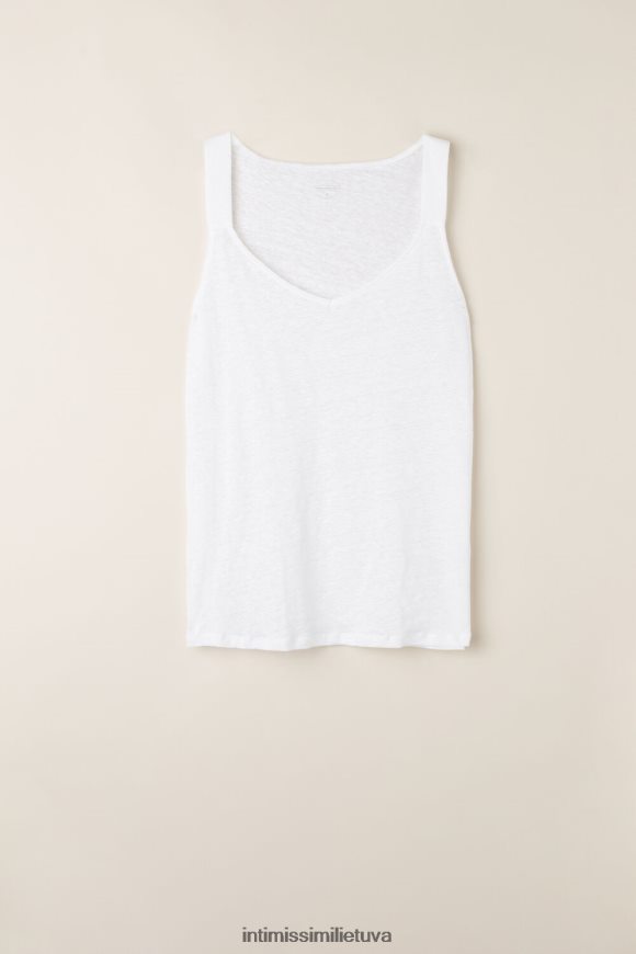 moterys baltas lininis kamzolis Intimissimi drabužiai 248BPB1311