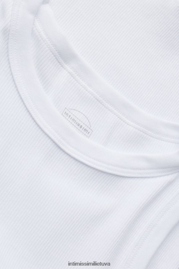 moterys baltas rumbuota supima medvilninė liemenė Intimissimi drabužiai 248BPB1288