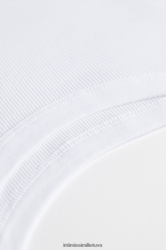 moterys baltas supima medvilninės lenktynininko nugaros liemenės viršus Intimissimi drabužiai 248BPB1462
