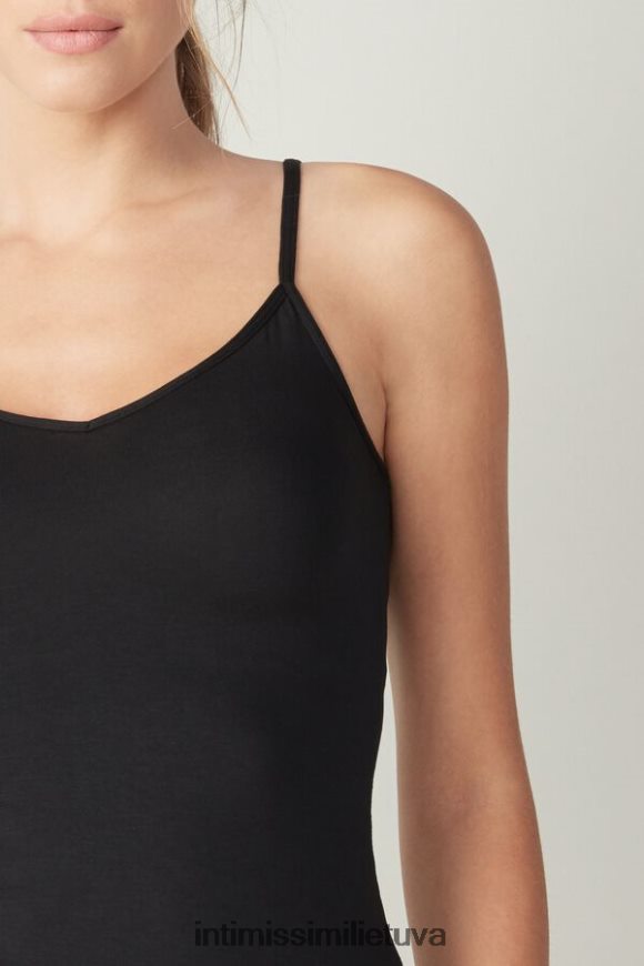 moterys juodas modalinis viršus Intimissimi drabužiai 248BPB1468