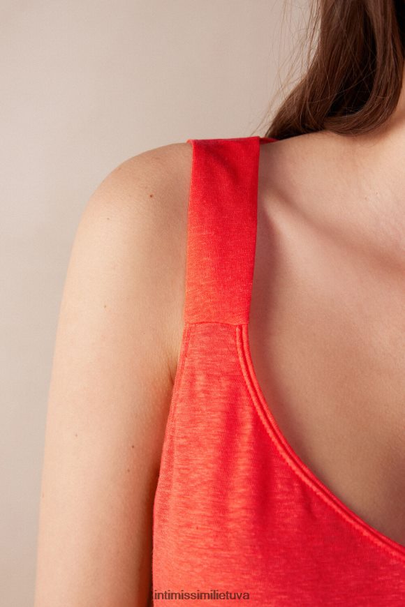 moterys liepsna raudona lininis kamzolis Intimissimi drabužiai 248BPB1303