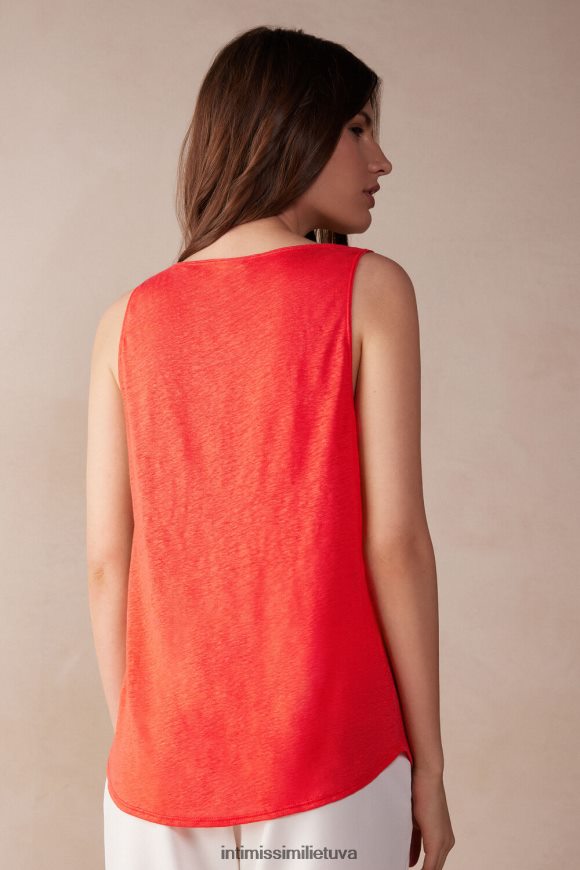 moterys liepsna raudona lininis kamzolis Intimissimi drabužiai 248BPB1303