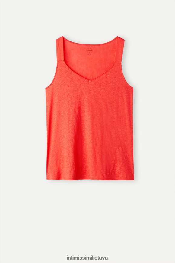 moterys liepsna raudona lininis kamzolis Intimissimi drabužiai 248BPB1303