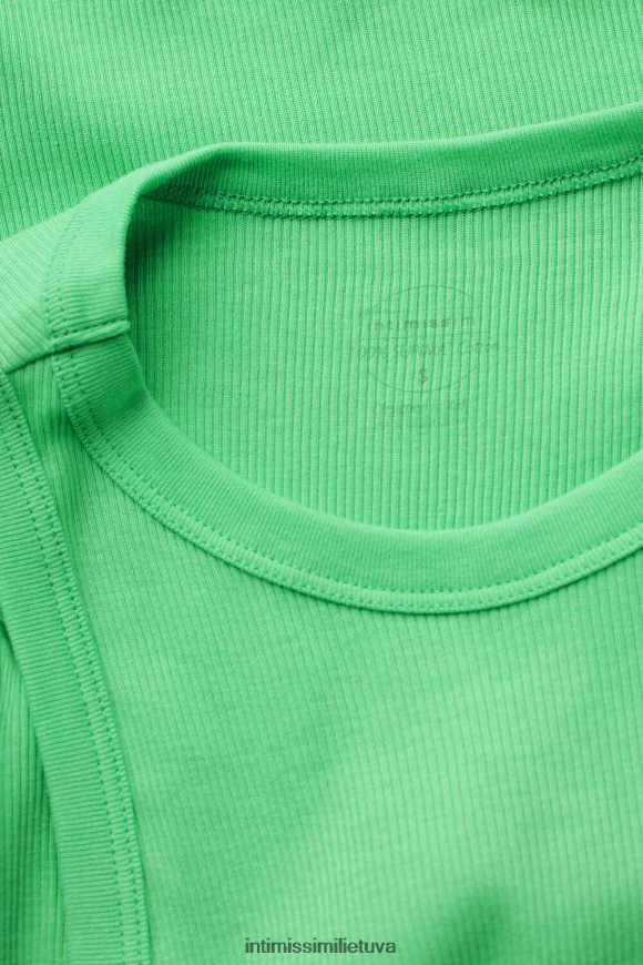 moterys obuolių mėtų rumbuota supima medvilninė liemenė Intimissimi drabužiai 248BPB1285