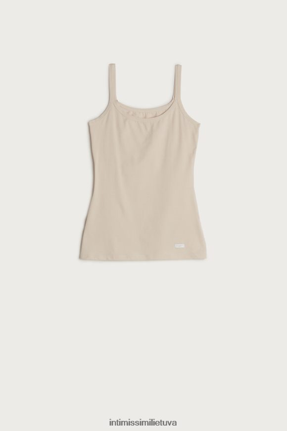 moterys rožinis šilkas Natūralios medvilnės viršutinė juostelė Intimissimi drabužiai 248BPB1480