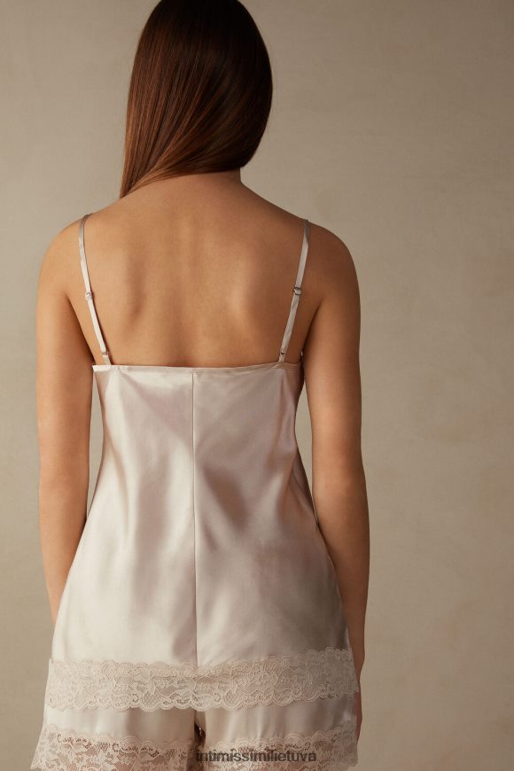 moterys rožinis šilkas nėrinių ir šilko viršus Intimissimi drabužiai 248BPB1477