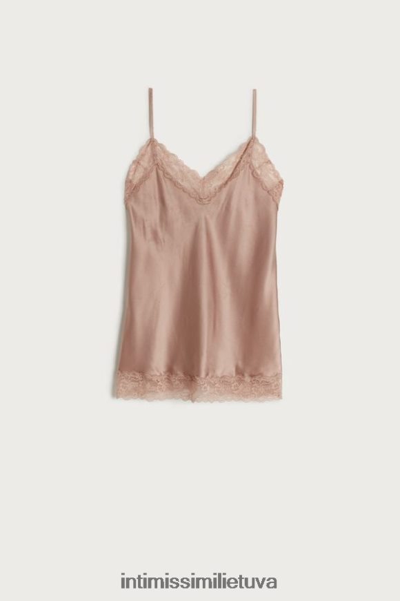 moterys satino rožinė nėrinių ir šilko viršus Intimissimi drabužiai 248BPB1435