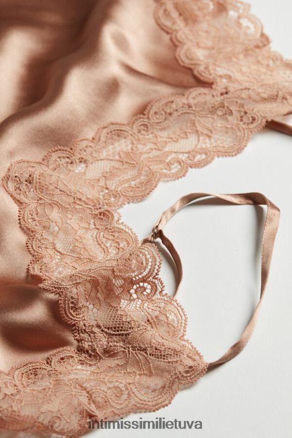 moterys satino rožinė nėrinių ir šilko viršus Intimissimi drabužiai 248BPB1435