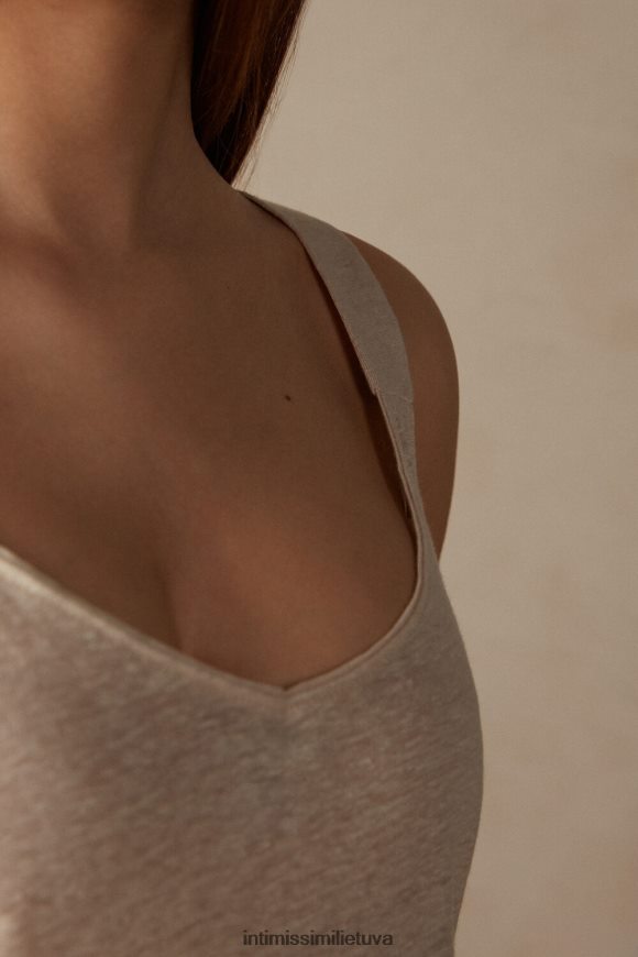 moterys smėlio spalvos virvė lininis kamzolis Intimissimi drabužiai 248BPB1293