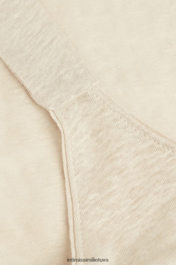 moterys smėlio spalvos virvė lininis kamzolis Intimissimi drabužiai 248BPB1293