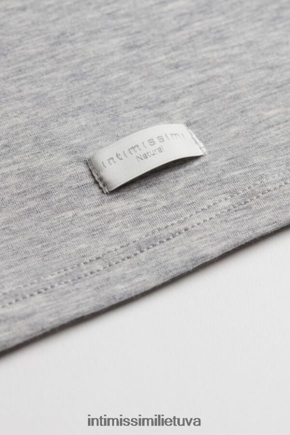 moterys šviesiai pilkas melanžas Natūralios medvilnės viršutinė juostelė Intimissimi drabužiai 248BPB1485