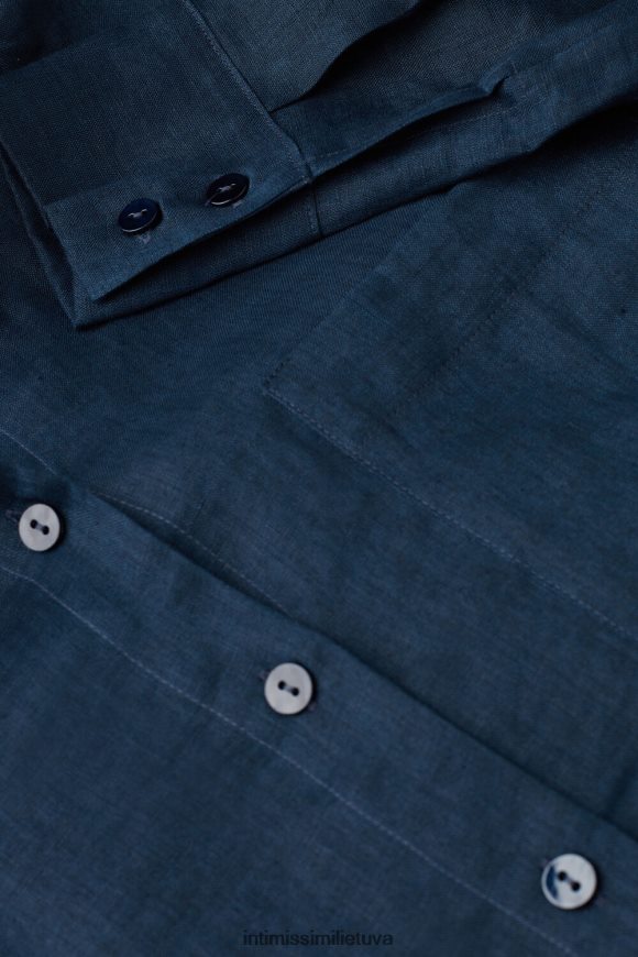 moterys jūreivis mėlynas paprasto pynimo lininiai marškiniai Intimissimi drabužiai 248BPB1300