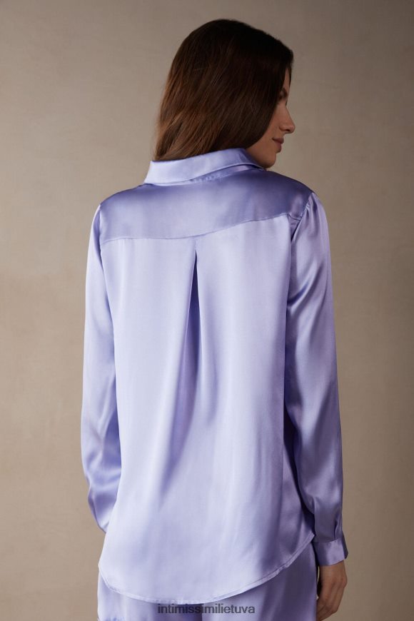 moterys saldžios levandos šilko viršus ilgomis rankovėmis Intimissimi drabužiai 248BPB1325