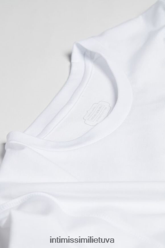 moterys baltas trumpomis rankovėmis supima medvilninis viršus Intimissimi drabužiai 248BPB1422