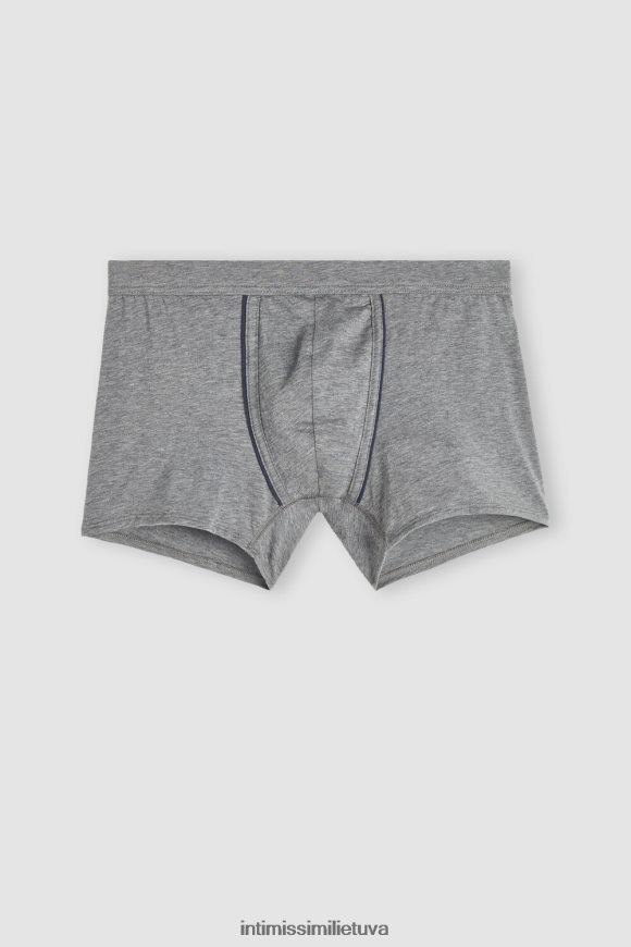 vyrų anglies pilka melanžinė/mėlyna natūralūs šviežios supimos medvilnės boksai Intimissimi apatinis trikotažas 248BPB94