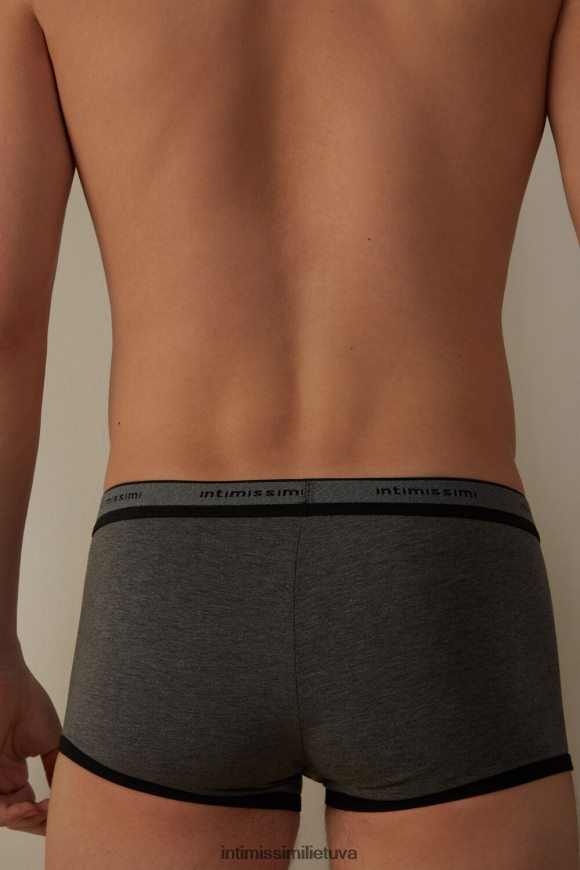 vyrų grafito pilkos spalvos mišinys/juoda tamprūs supima medvilniniai bokseriai su logotipo detale Intimissimi apatinis trikotažas 248BPB91